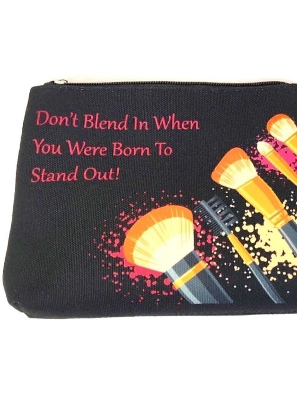 Don't Blend In Canvas Cosmetic Bag